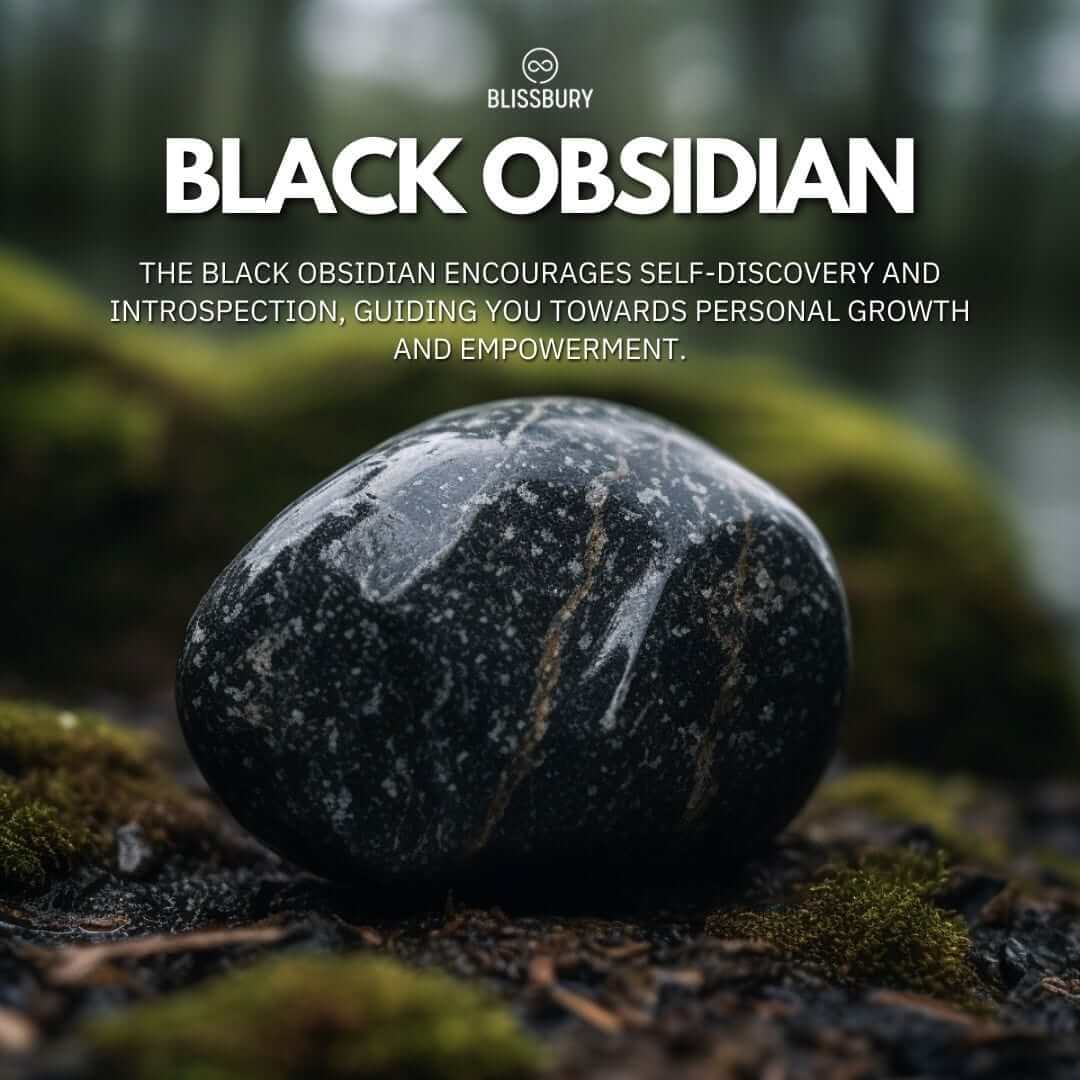 Raw Black Obsidian Wire Wrapped Ring - Growth, Empowerment, Protection - Blissbury