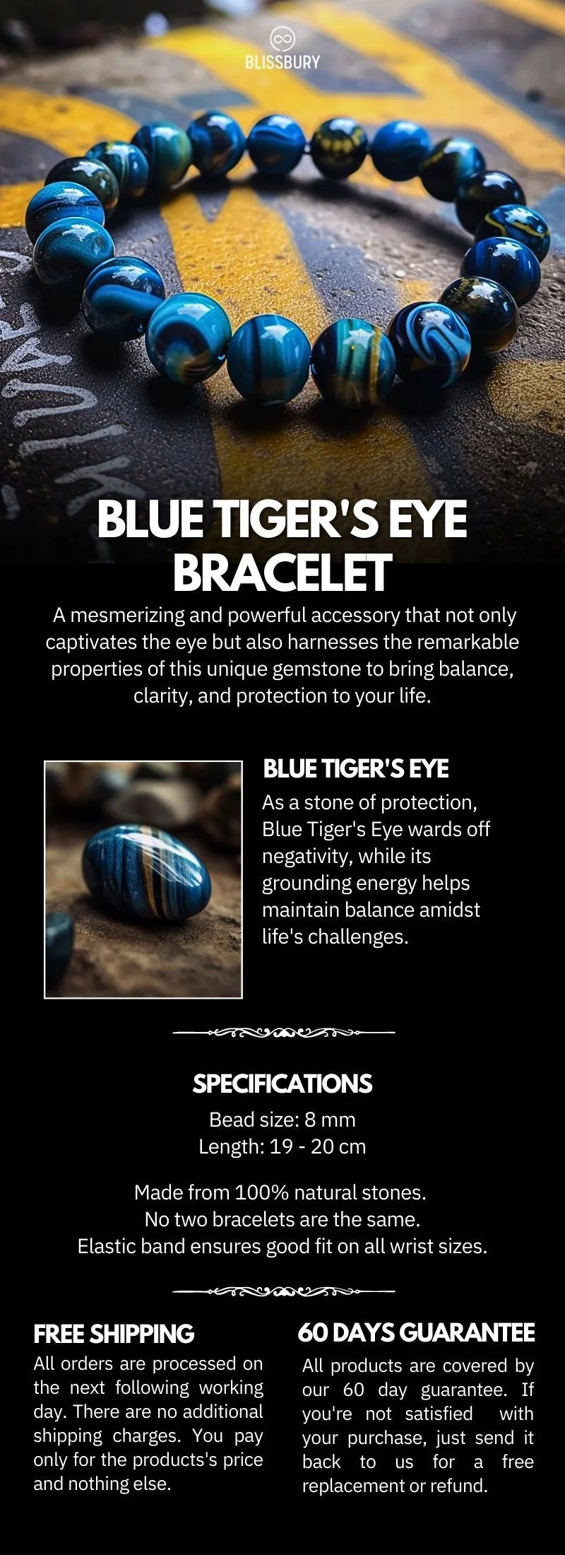 Evil Eye Bracelet For Men 8mm Tigers Eye Stone Bracelet Protection Bracelet  Natural Stone Bracelet Bring Luck Jewelry Gifts - Bracelets - AliExpress