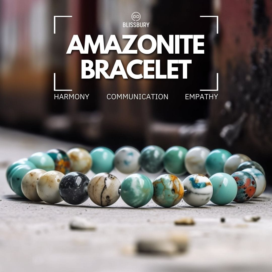 Amazonite Bracelet with Sea Glass Charm