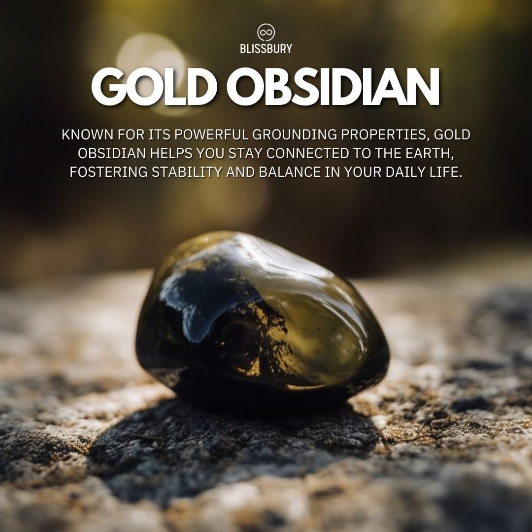 Gold Obsidian Bracelet- Confidence, Protection, Abundance (Large)