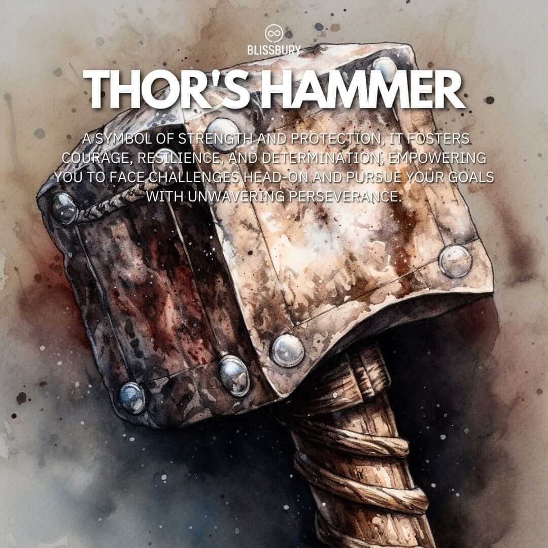 Thor's Hammer Vintage Viking Necklace - Strength, Protection, Courage - Blissbury