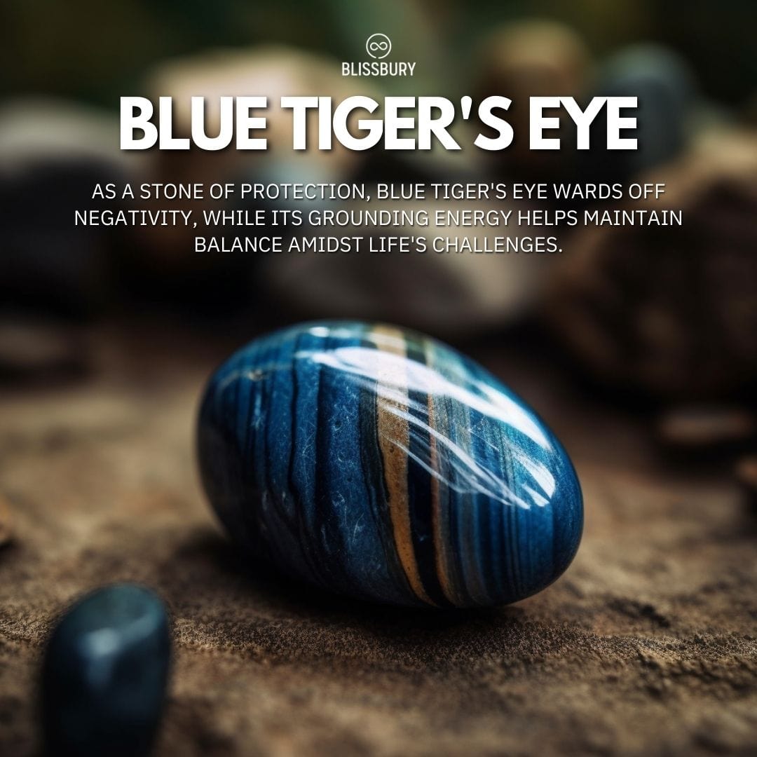 Blue Tiger's Eye Bracelet - Clarity, Balance, Protection (Large)