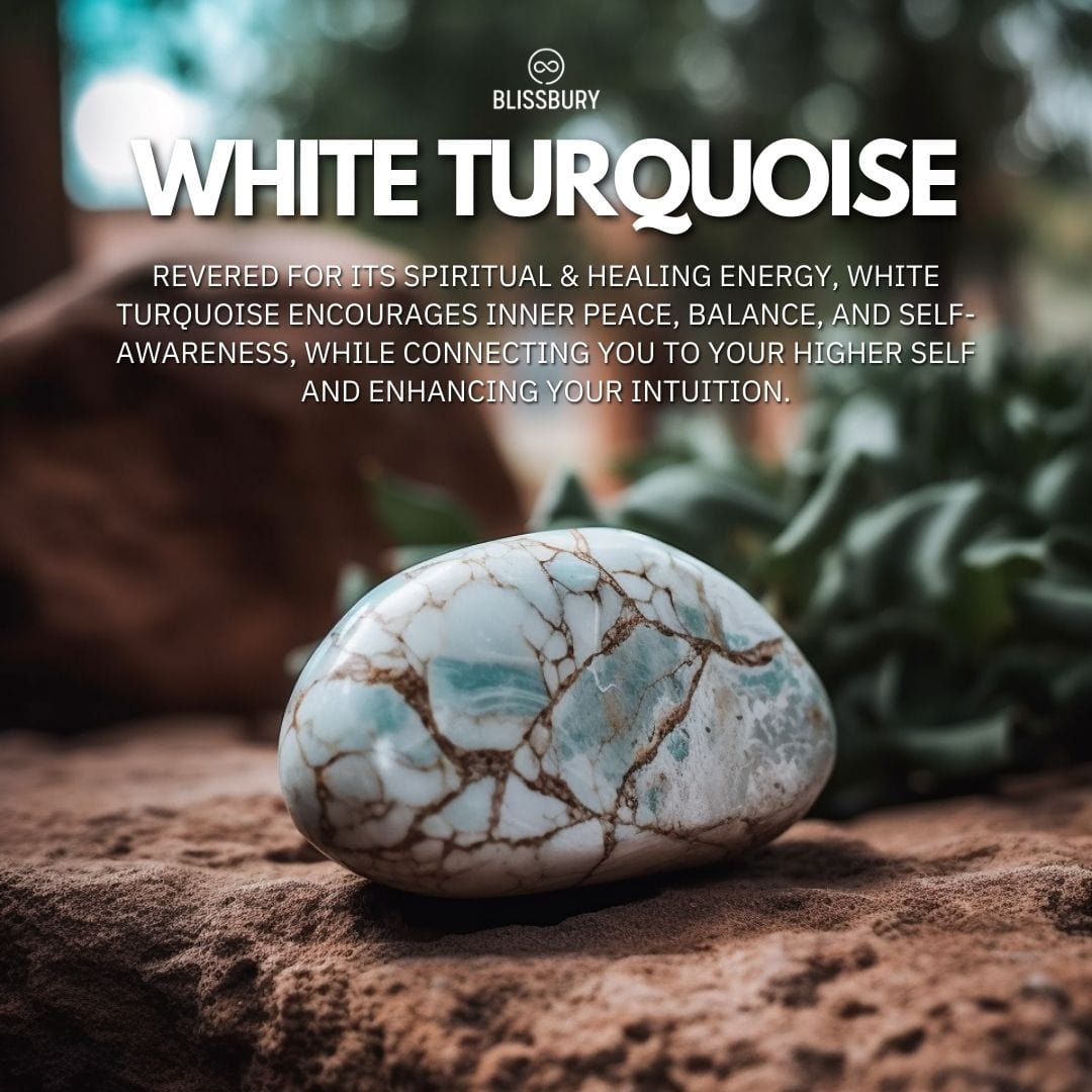 White Turquoise Bracelet- Peace, Tranquility, Mindfulness (Large)