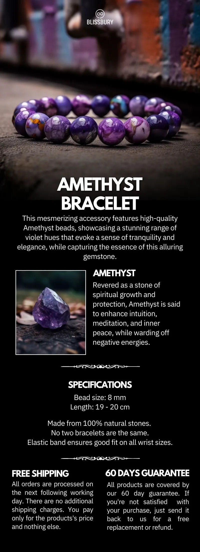 Amethyst Bracelet – Turix Crystals