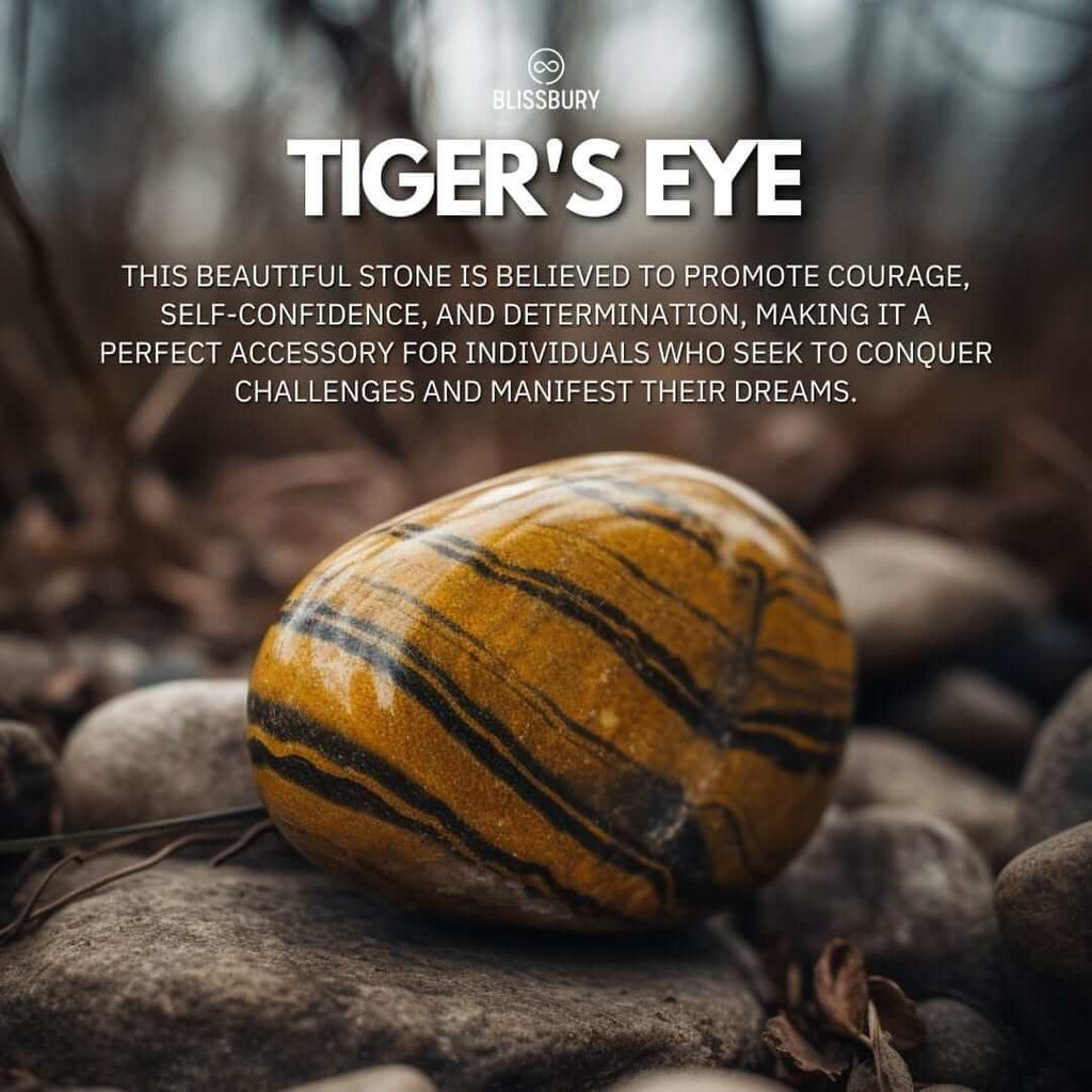 Tiger's Eye Titanium Steel Necklace - Courage, Luck, Protection - Blissbury