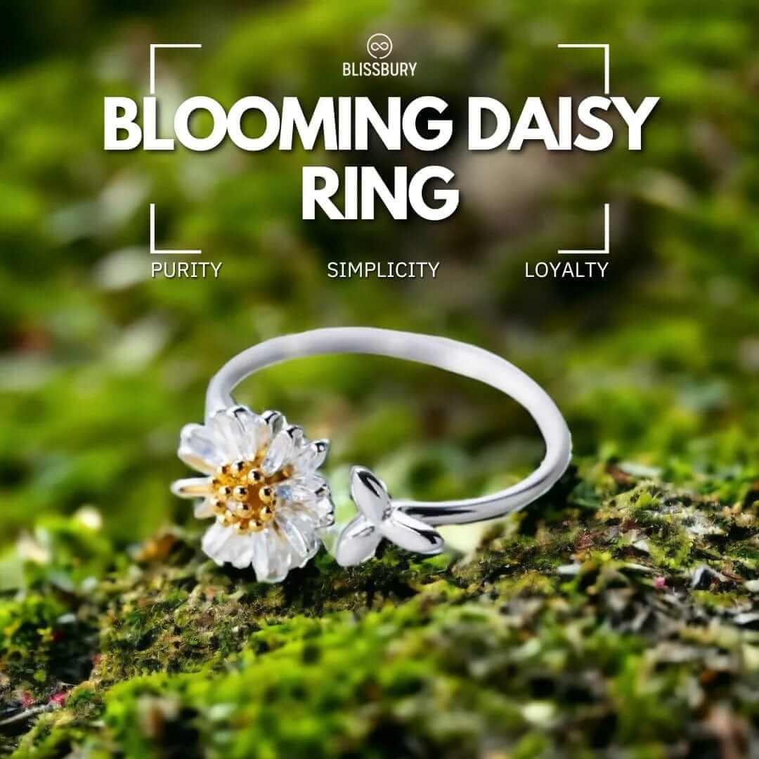 Blooming Daisy Ring - Purity, Simplicity, Loyalty - Blissbury