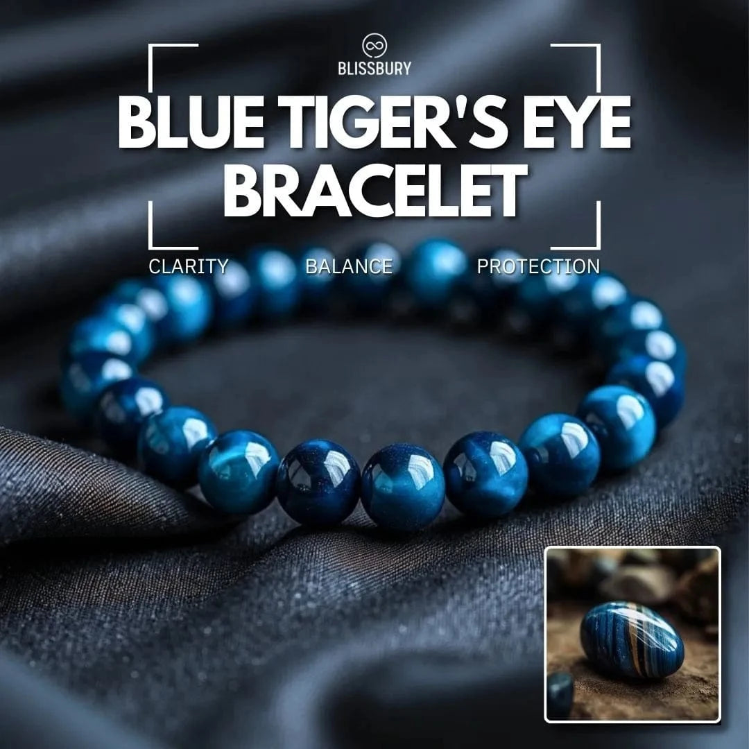 Bracelet Oeil de Tigre Bleu - Clarté, Équilibre, Protection