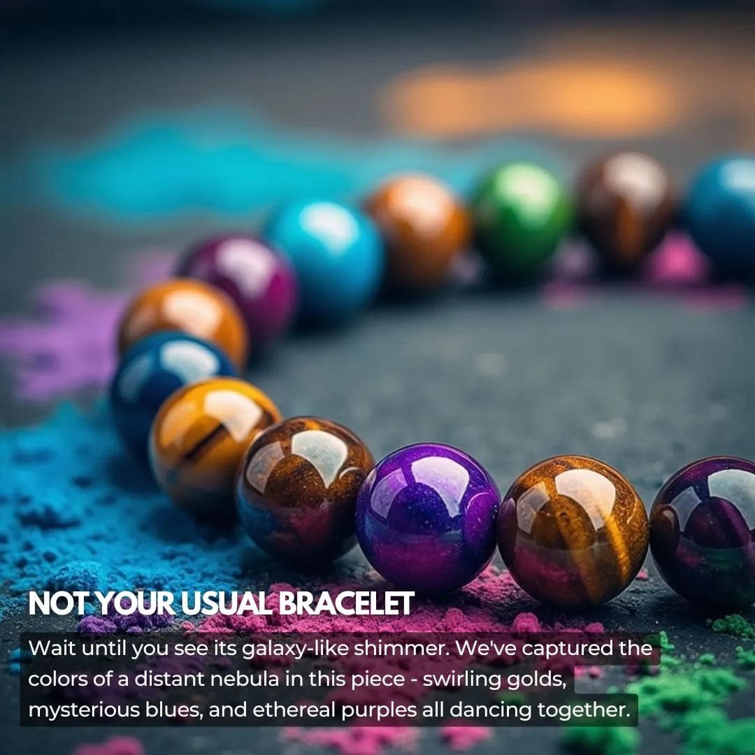 Nebula Multicolor Tiger's Eye Bracelet - Wonder, Intuition, Focus - Blissbury