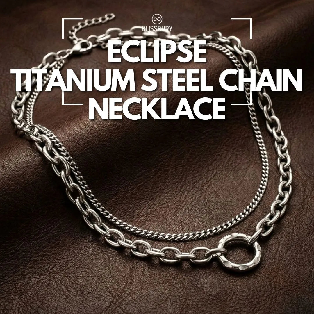 Eclipse Titanium Steel Chain Necklace