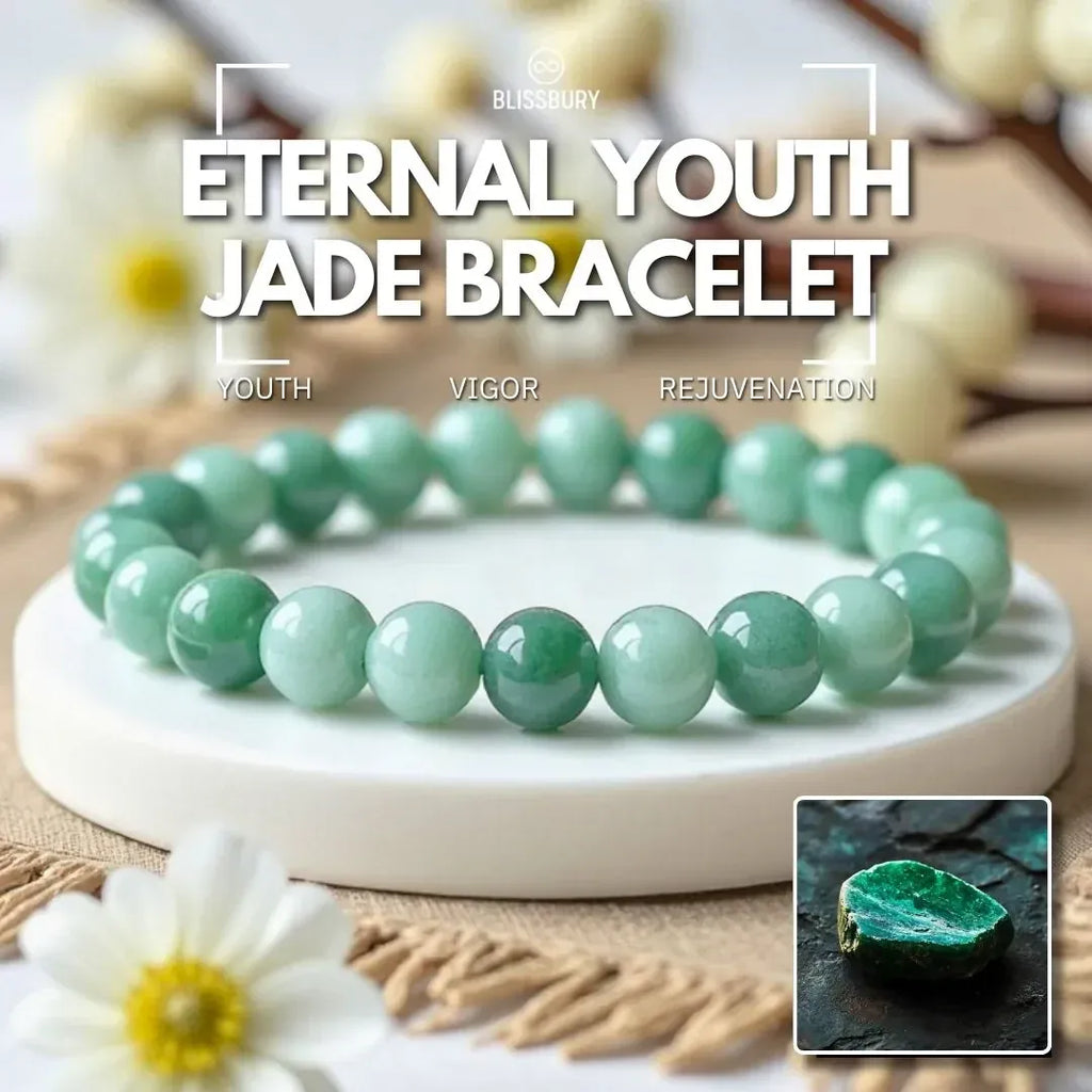 Eternal Youth Jade Bracelet - Youth, Vigor, Rejuvenation, a delicate bracelet of smooth, polished jade beads.