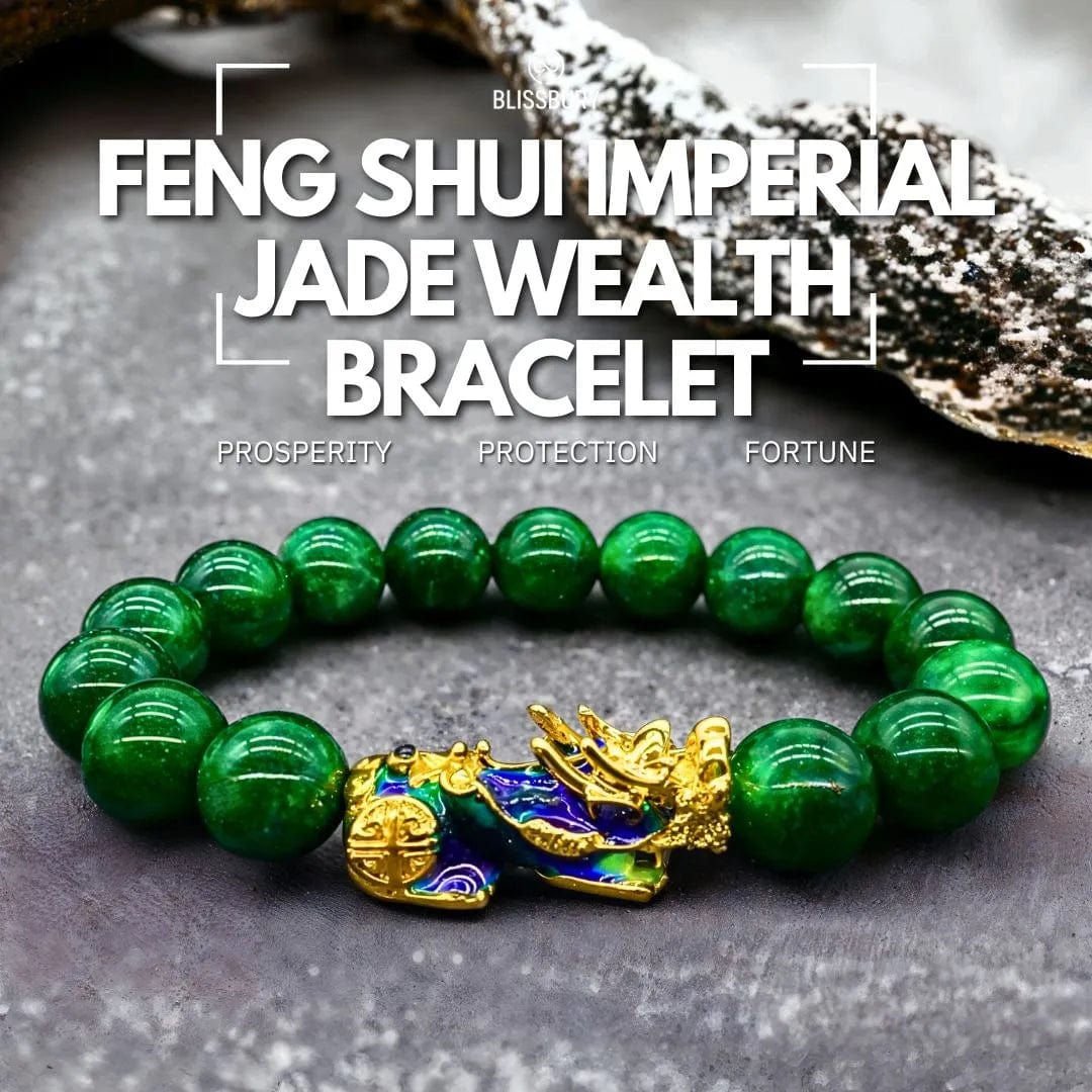 Feng Shui Imperial Jade Wealth Bracelet - Prosperity, Protection, Fortune