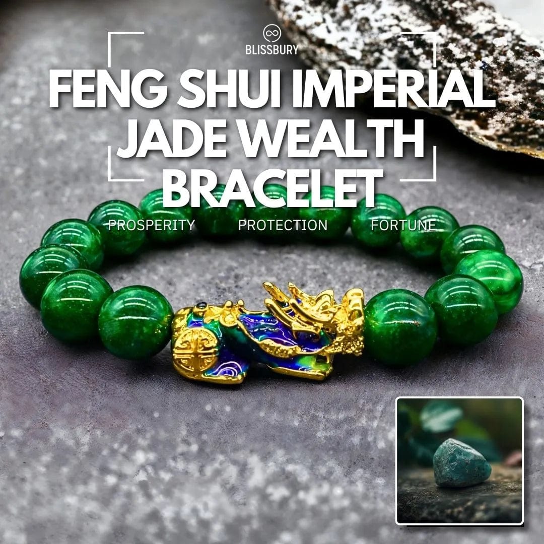 Bracelet Feng Shui en jade impérial - Prospérité, protection, fortune