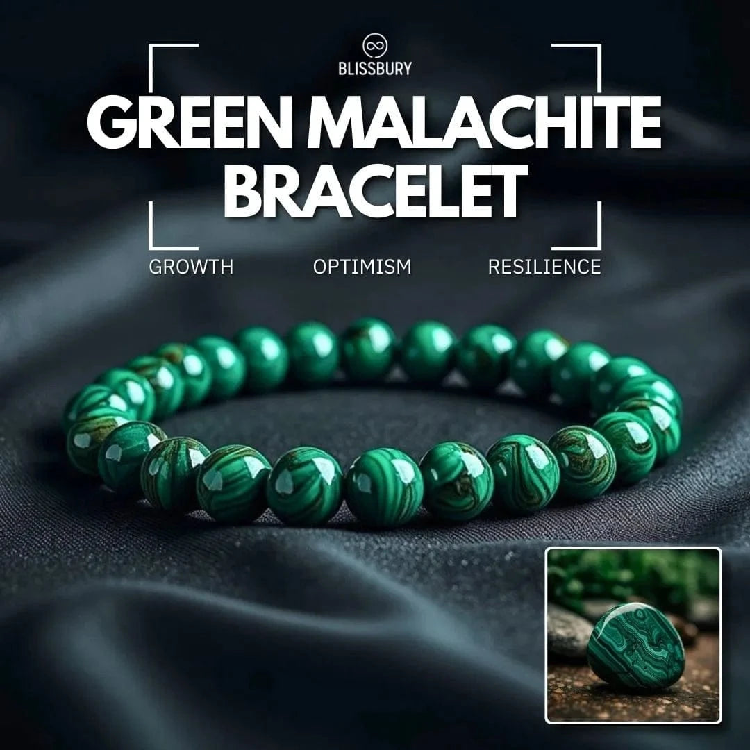 Bracelet en malachite verte – Croissance, optimisme, résilience