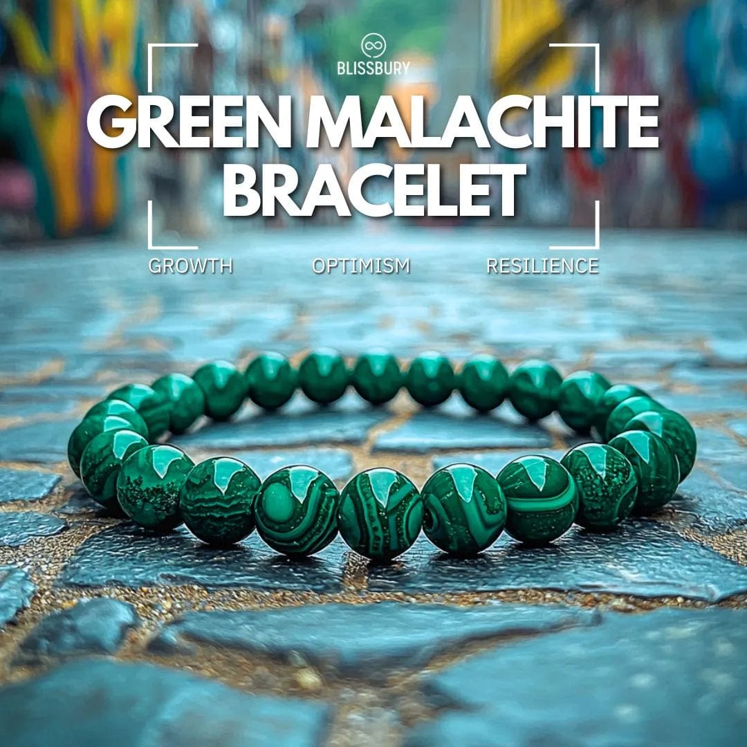 Green Malachite Bracelet - Growth, Optimism, Resilience