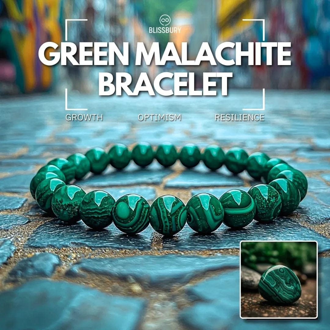 Bracelet en malachite verte – Croissance, optimisme, résilience
