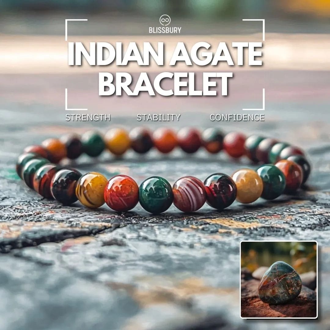 Bracelet en agate indienne – Force, stabilité, confiance