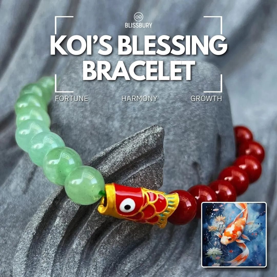 Koi's Blessing Bracelet - Fortune, Harmony, Growth: a delicate silver chain with a detailed koi fish charm.