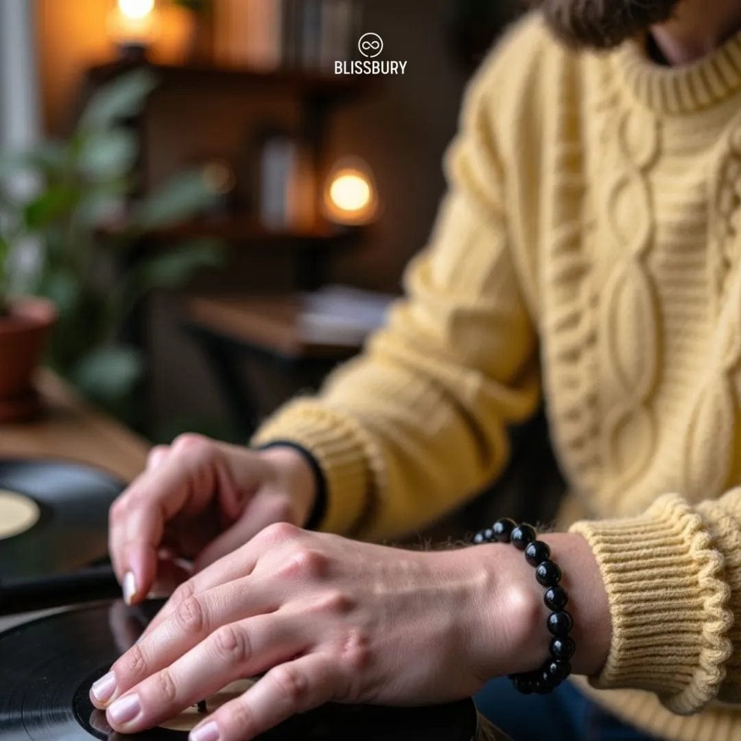 Black Onyx Bracelet - Strength, Protection, Elegance - Blissbury