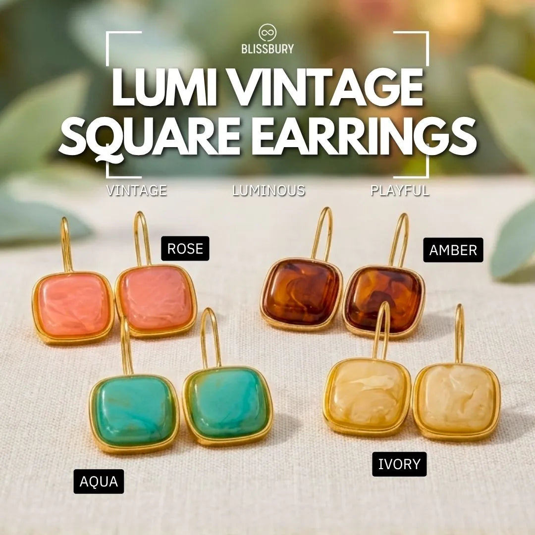 Lumi Vintage Square Earrings