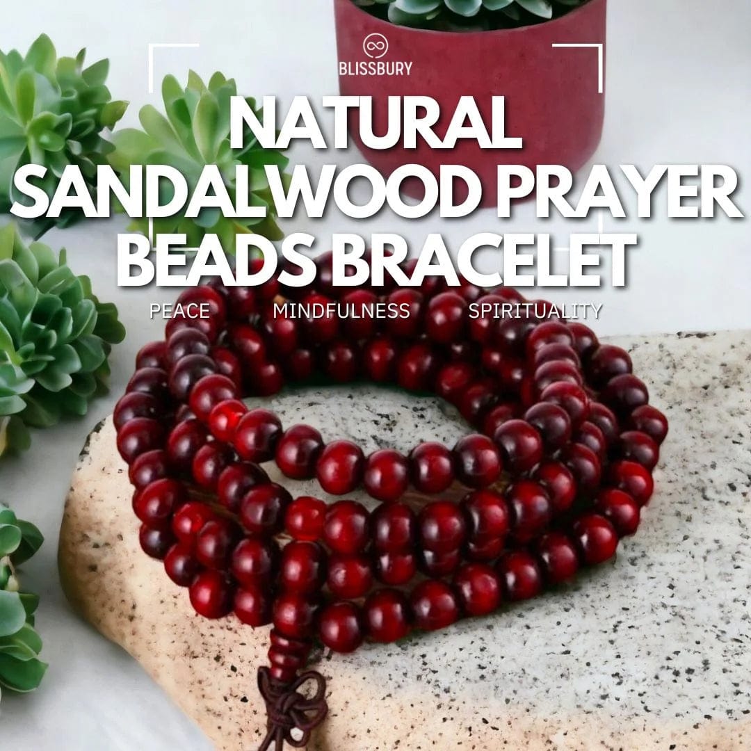 Natural Sandalwood Prayer Beads - Peace, Mindfulness, Spirituality