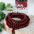 Natural Sandalwood Prayer Beads - Peace, Mindfulness, Spirituality - Blissbury