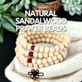 Natural Sandalwood Prayer Beads - Peace, Mindfulness, Spirituality - Blissbury