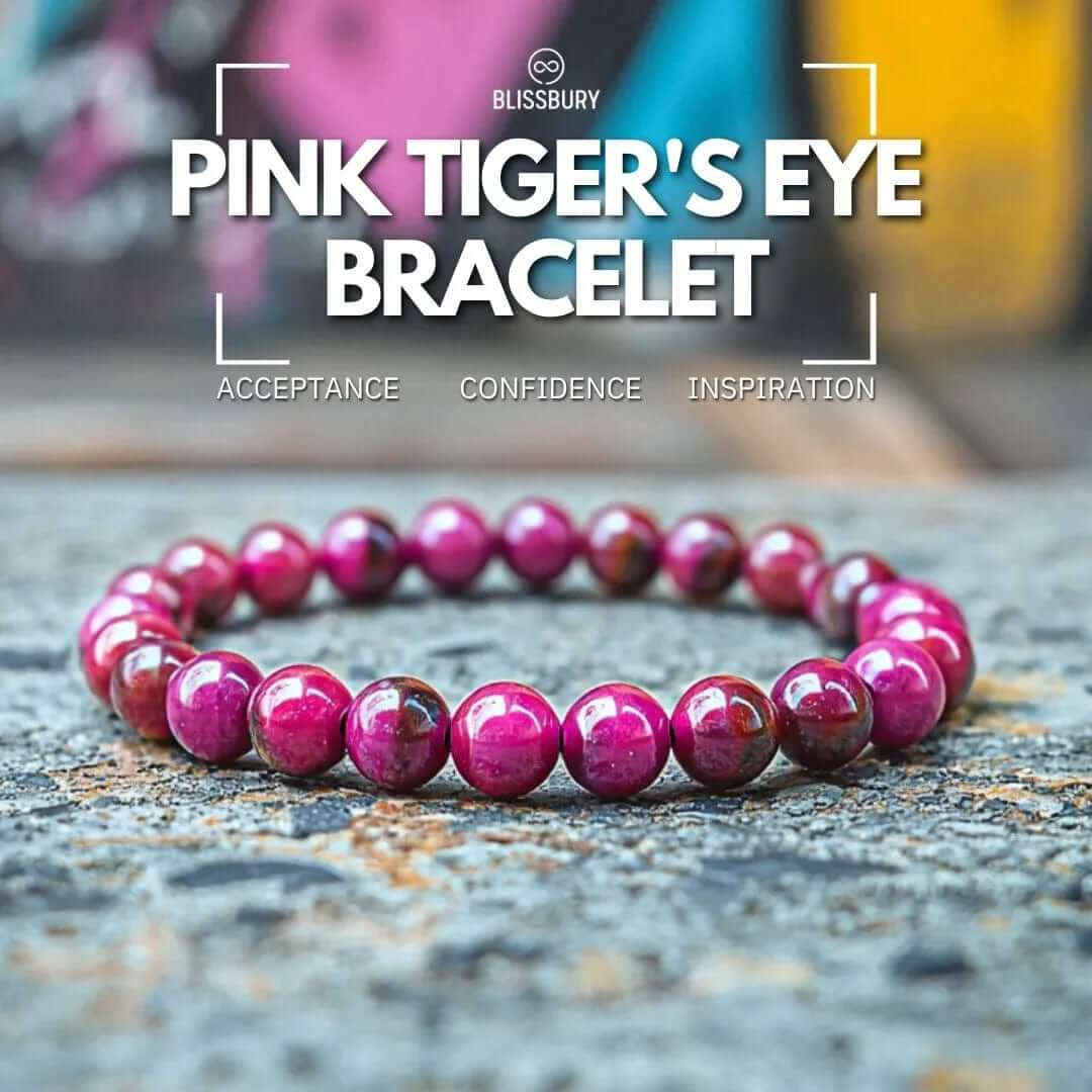 Pink Tiger s Eye Bracelet Acceptance Confidence Inspiration