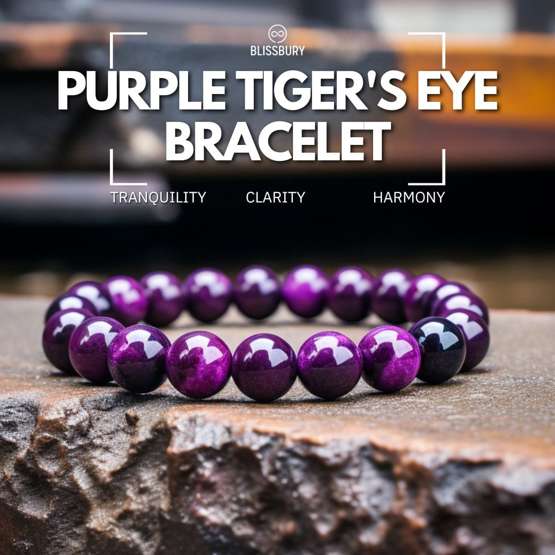 Purple Tiger's Eye Bracelet - Tranquility, Clarity, Harmony