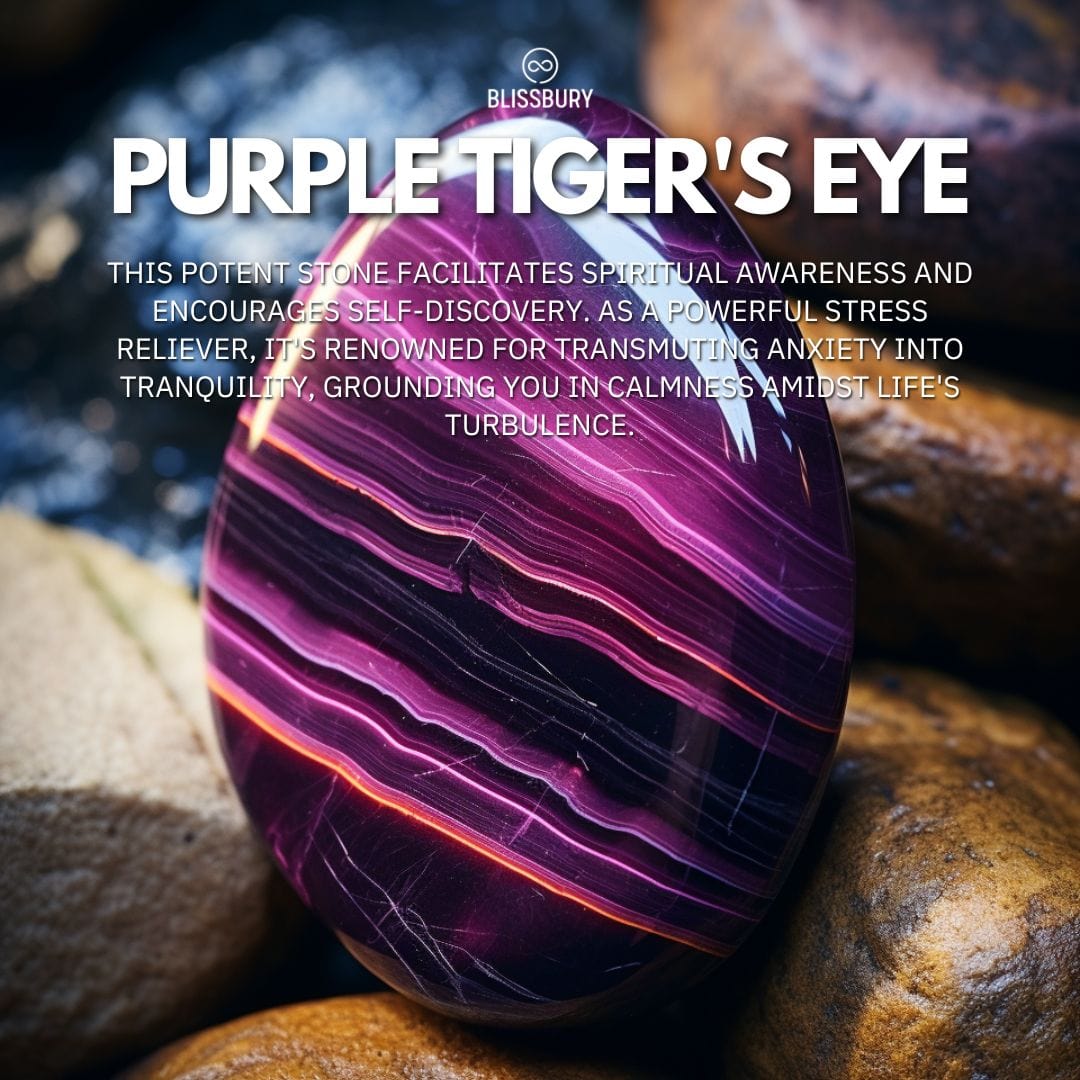 Purple Tiger's Eye Bracelet - Tranquility, Clarity, Harmony
