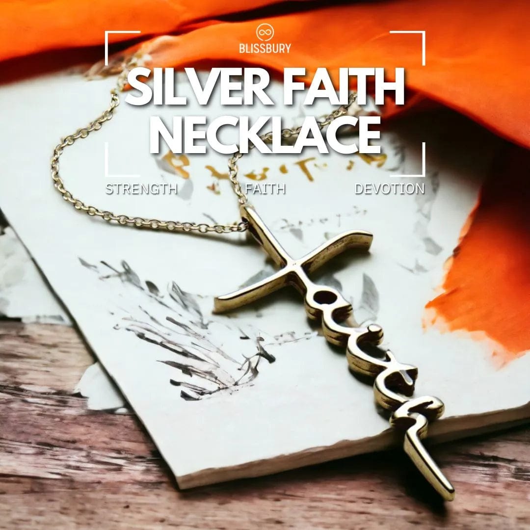 Silver Faith Necklace - Strength, Faith, Devotion