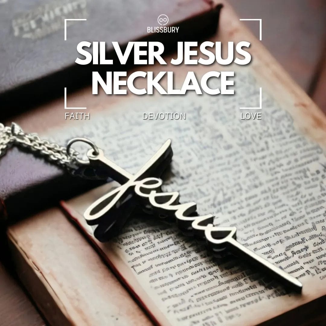 Silver Jesus Necklace - Faith, Devotion, Love