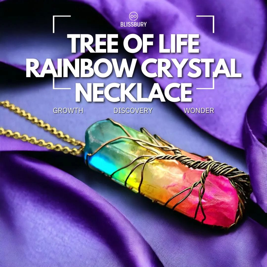 Tree of Life Rainbow Crystal Necklace - Growth, Discovery, Wonder