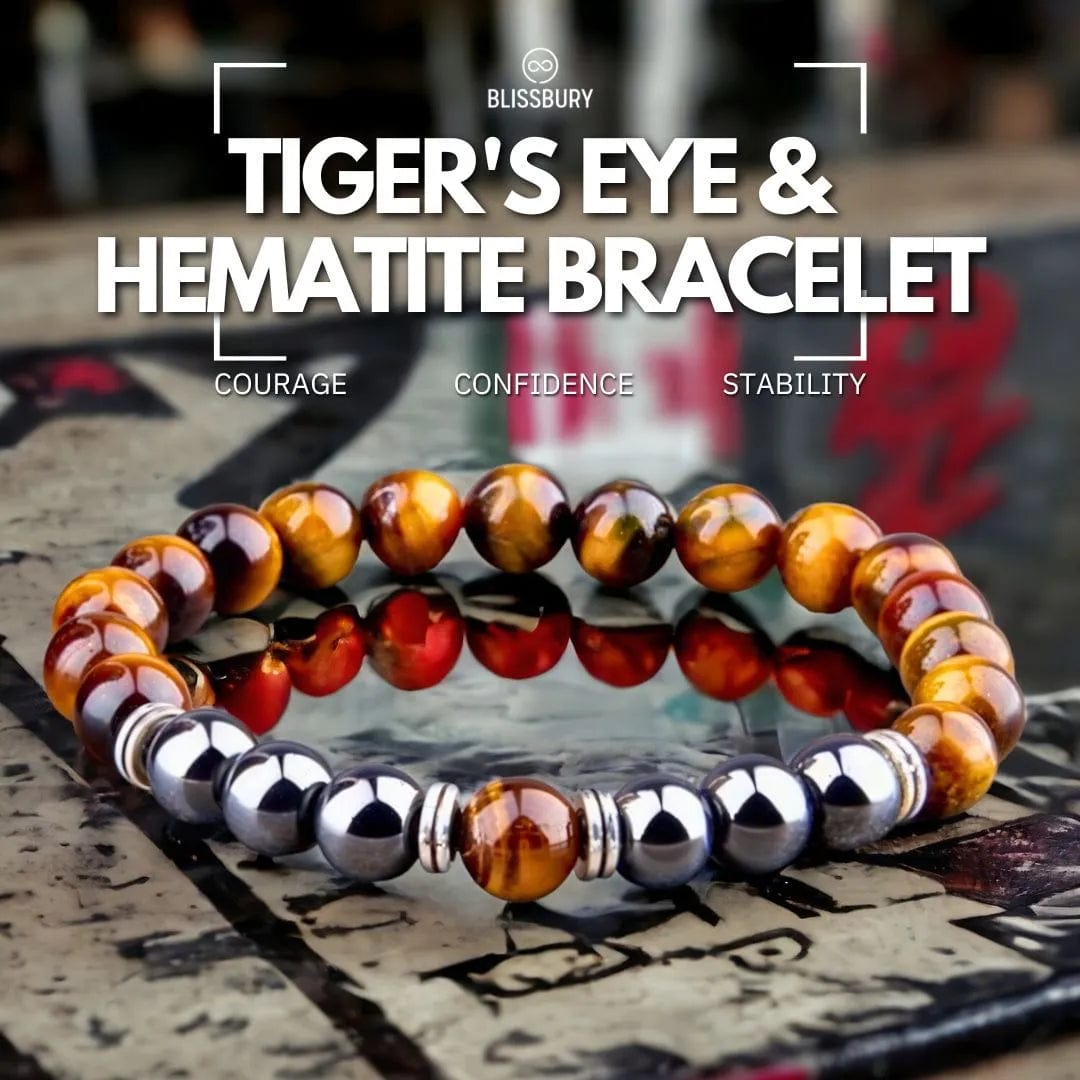 Tiger's Eye & Hematite Bracelet - Courage, Confidence, Stability