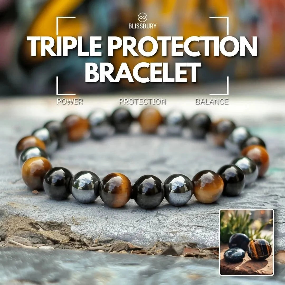 Bracelet Triple Protection - Puissance, Protection, Équilibre 