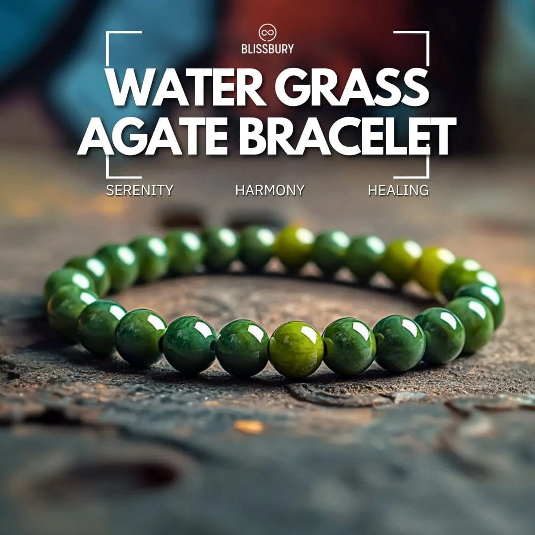 Water Grass Agate Bracelet - Serenity, Harmony, Healing