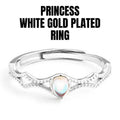 Knight & Princess White Gold Plated Couple Ring - Love, Devotion, Commitment - Blissbury
